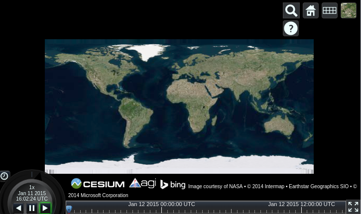 Cesium 2D-karta