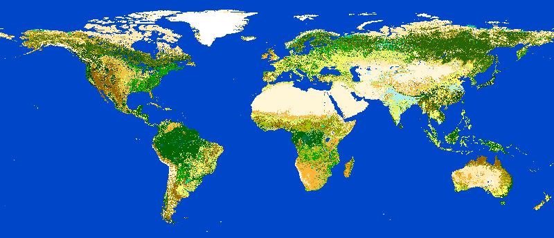 ESA Globcover-karta visad av actinia