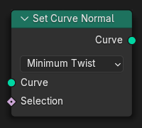 Ställ in noden Curve Normal.