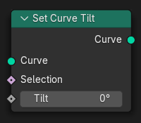 Ställ in noden Curve Tilt.