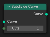 Noden Subdivide Curve (Dela upp kurva).