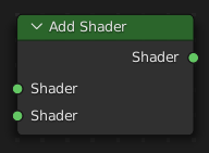 Lägg till Shader-nod.