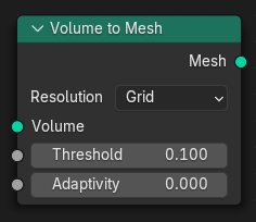 Noden Volume to Mesh (Volym till nät).