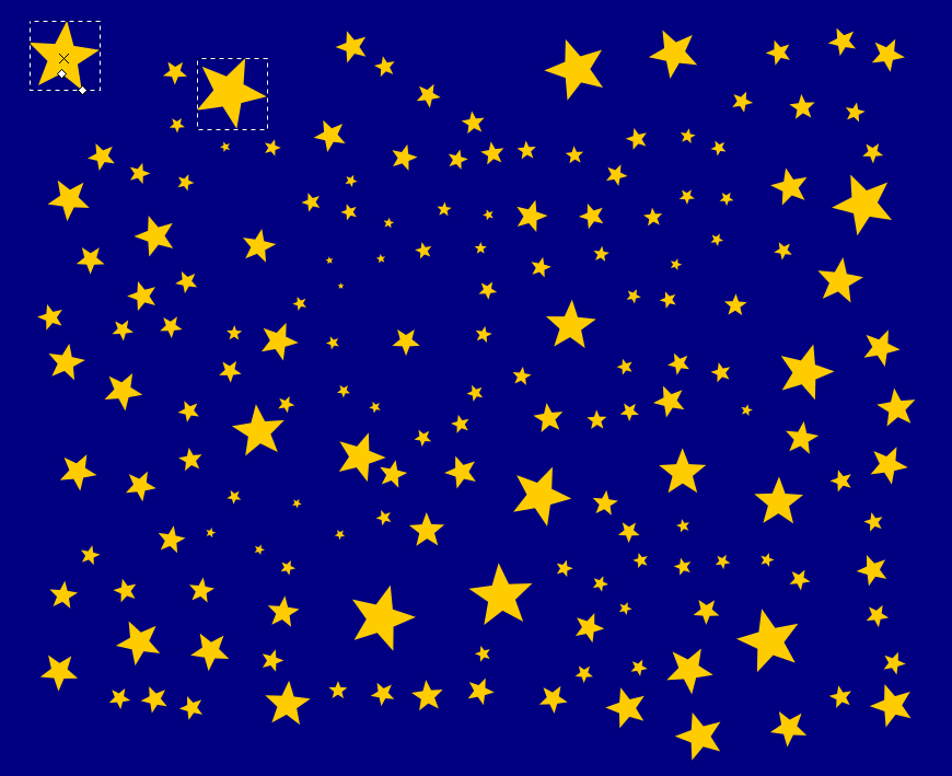 The left, selected object is a clone of the right object.
