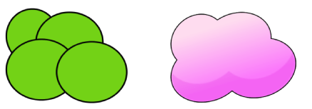 Several ellipses are combined into a cloud
