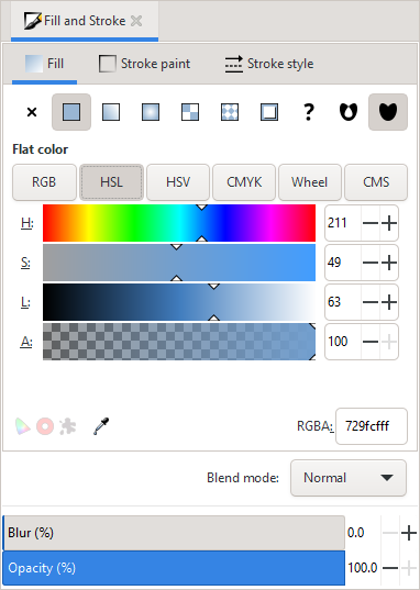A light blue color in HSL color space