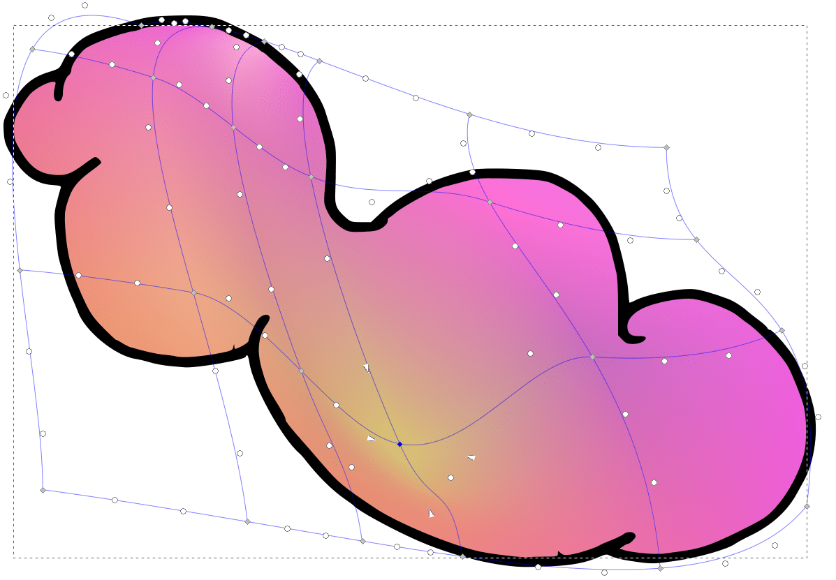 Cloud with mesh gradient