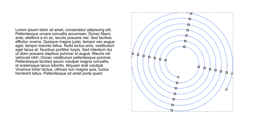 Creating a text and a path