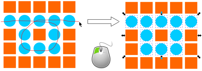 Selecting by touch