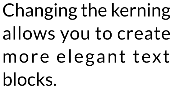 Text with extra spacing applied.