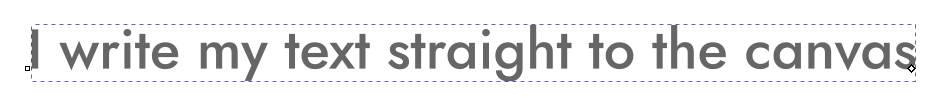 Writing text directly to the canvas