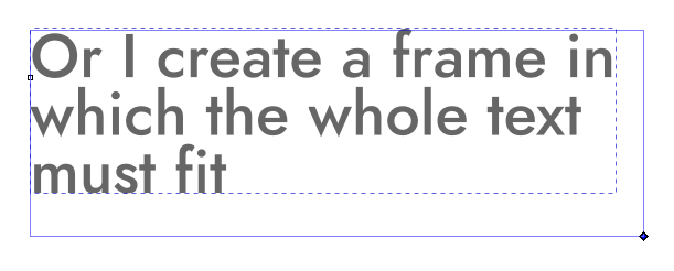 Modifying the frame so the text fits