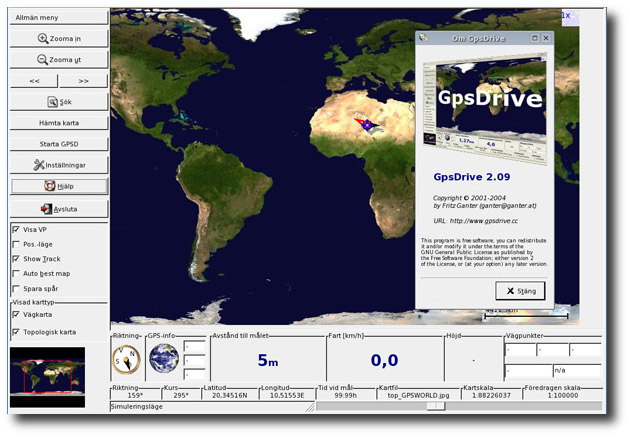 GpsDrive på svenska